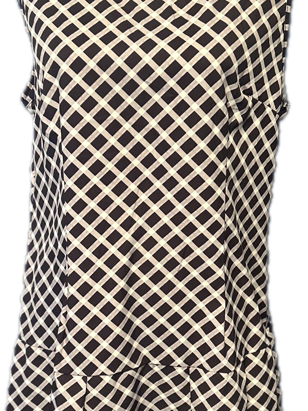 SHEIN Black and Cream Plaid Mini Dress - Picture 3 of 4